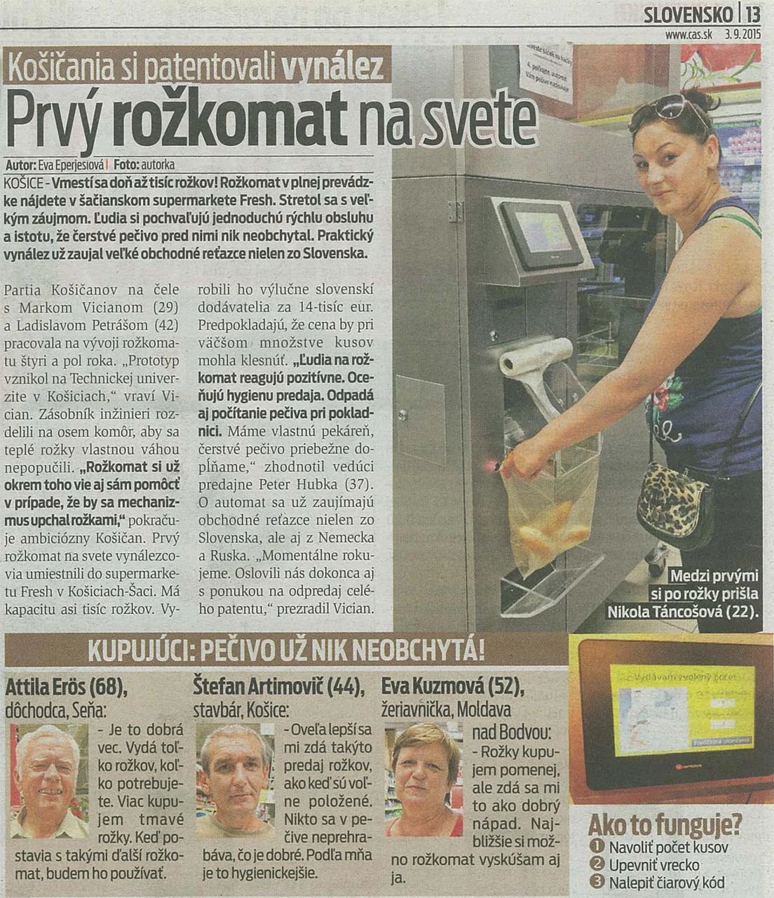 Článok Prvý rožkomat na svete